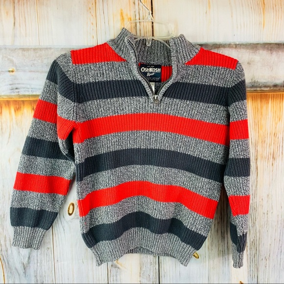 Other - EUC Osh Kosh B’Gosh Quarter Zip Stripe Sweater 8